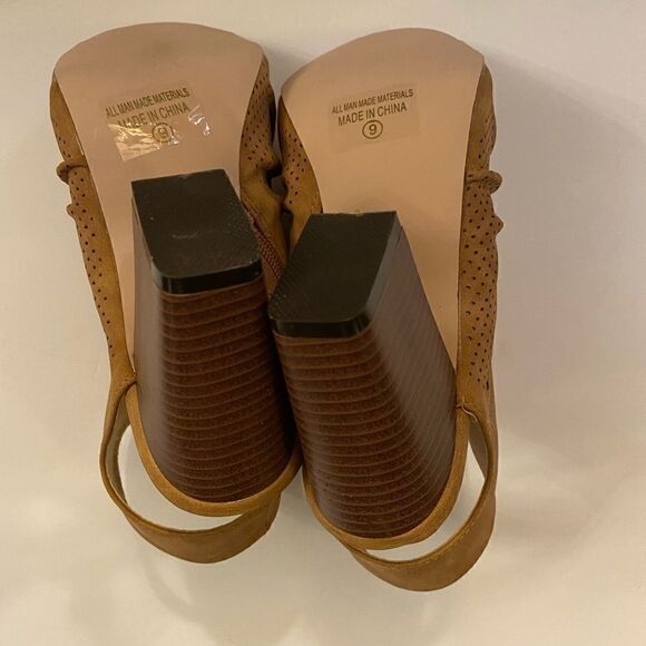 🌸Chase+ Chloe  Tan heels Fashion Sandal Size :9 - Picture 8 of 11